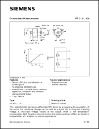 FP312L100 datasheet: Contactless potentiometer FP312L100