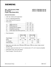 HYB5117805BSJ-50 datasheet: 2M x 8bit EDO-DRAM HYB5117805BSJ-50