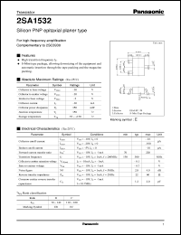 2SA1532 datasheet: Small signal silicon PNP transistor 2SA1532