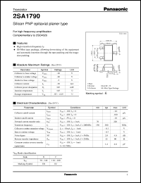 2SA1790 datasheet: Small signal silicon PNP transistor 2SA1790