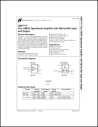 LMC7111BIM5 datasheet: Tiny CMOS Operational Amplifier with Rail-to-Rail Input and Output LMC7111BIM5