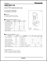 2SC3311A datasheet: Silicon NPN epitaxial planer type small signal transistor 2SC3311A