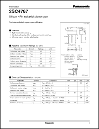 2SC4787 datasheet: Silicon NPN epitaxial planer type small signal transistor 2SC4787