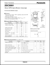 2SC5591 datasheet: Silicon NPN triple diffusion mesa type power transistor 2SC5591