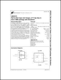 LMC8101BP datasheet: Rail-to-Rail Input and Output, 2.7V Op Amp in micro SMD package with Shutdown LMC8101BP