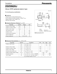 2SD2620J datasheet: Silicon NPN epitaxial planer type small signal transistor 2SD2620J