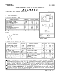 2SC4253 datasheet: Silicon NPN transistor for final picture IF amplifier applications 2SC4253