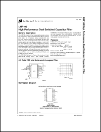 LMF100CIWMX datasheet: High Performance Dual Switched Capacitor Filter LMF100CIWMX
