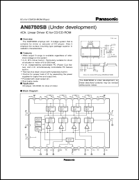 AN8780SB datasheet: 4ch. Linear Driver IC for CD/CD-ROM AN8780SB