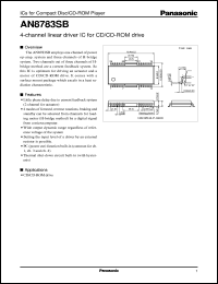 AN8783SB datasheet: 4ch. Linear Driver IC for CD/CD-ROM AN8783SB