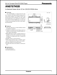 AN8787NSB datasheet: 4ch. Linear Driver IC for CD/CD-ROM AN8787NSB