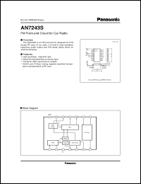 AN7243S datasheet: FM Front-end Circuit for Car Radio AN7243S