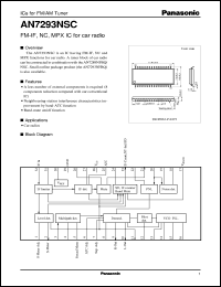 AN7293NSC datasheet: FM-IF, NC, MPX IC for car radio AN7293NSC