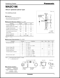 MA2C196 datasheet: Silicon epitaxial planer type switching diode MA2C196
