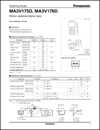 MA3V175D datasheet: Silicon epitaxial planer type switching diode MA3V175D