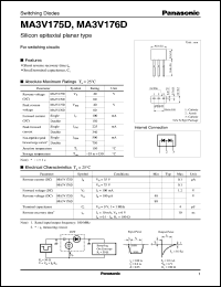 MA3V176D datasheet: Silicon epitaxial planer type switching diode MA3V176D