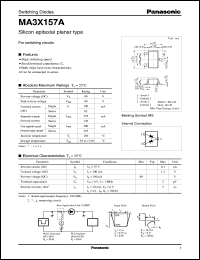 MA3X157A datasheet: Silicon epitaxial planer type switching diode MA3X157A