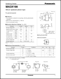 MA3X198 datasheet: Silicon epitaxial planer type switching diode MA3X198
