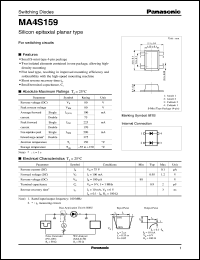MA4S159 datasheet: Silicon epitaxial planer type switching diode MA4S159