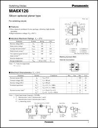 MA6X126 datasheet: Silicon epitaxial planer type switching diode MA6X126