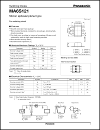MA6Z121 datasheet: Silicon epitaxial planer type switching diode MA6Z121