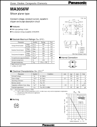 MAZ3056X datasheet: Silicon planer type zener diode MAZ3056X