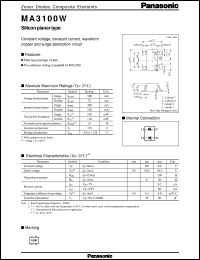 MAZ3100X datasheet: Silicon planer type zener diode MAZ3100X