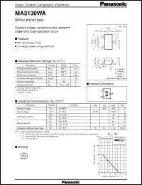MAZ3130D datasheet: Silicon planer type zener diode MAZ3130D