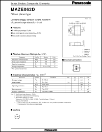 MAZE062D datasheet: Silicon planer type zener diode MAZE062D