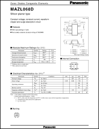 MAZL068D datasheet: Silicon planer type zener diode MAZL068D