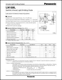 LN189L datasheet: GaAlAs Infrared Light Emitting Diode LN189L