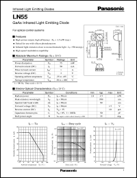 LN55 datasheet: GaAs Infrared Light Emitting Diodes LN55