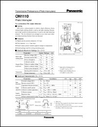 CNZ1110 datasheet: Photo Interrupters CNZ1110