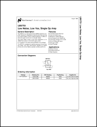 LMV751M5 datasheet:  Low Noise, Low Vos, Single Op Amp LMV751M5