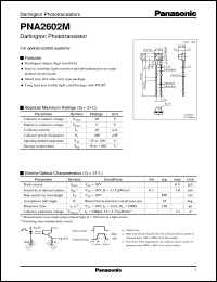 PNA2602M datasheet: Darlington Phototransistor PNA2602M