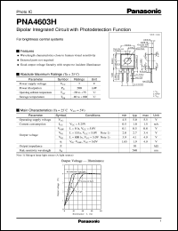 PNA4603H datasheet: Bipolar Integrated Circuit with Photodetection Function PNA4603H
