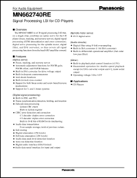 MN662740RE datasheet: Signal Processing LSI for CD Players MN662740RE