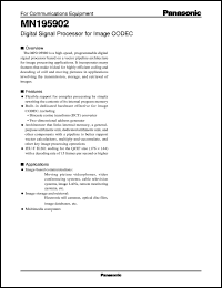 MN195902 datasheet: Digital Signal Processor for Image CODEC MN195902