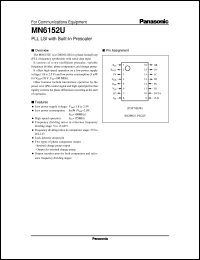 MN6152U datasheet: PLL LSI with Built-In Prescaler MN6152U