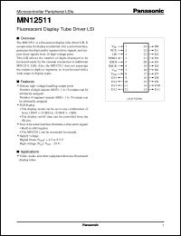 MN12511 datasheet: Fluorescent Display Tube Driver LSI MN12511