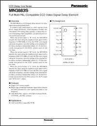 MN3883S datasheet: Full Multi-PAL-Compatible CCD Video Signal Delay Element MN3883S