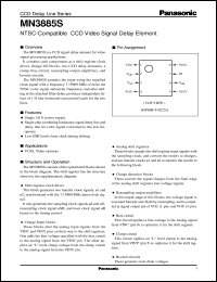 MN3885S datasheet: NTSC CCD Video Signal Delay Element MN3885S