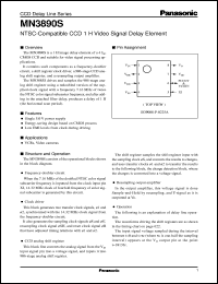 MN3890S datasheet: NTSC-Compatible CCD 1H Video Signal Delay Element MN3890S