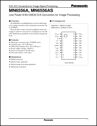 MN6556AS datasheet: Low Power 8-Bit CMOS D/A Converters for Image Processing MN6556AS