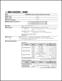 MN15G0402 datasheet: 4-bit single chip microcomputer with ROM : 4K (x8-bit) , RAM : 128 (x4-bit) MN15G0402