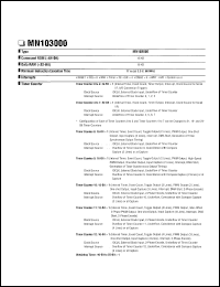 MN103000 datasheet: 32-bit single chip microcomputer with InstructionRAM : 16K (x64-bit), Data RAM : 16K (x32-bit ) MN103000