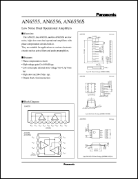 AN6556 datasheet: Low Noise Dual Operational Amplifiers AN6556