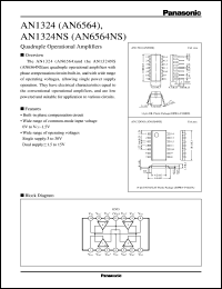 AN6564 datasheet: Quadruple Operational Amplifiers AN6564