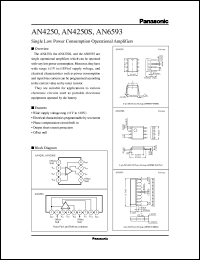 AN4250S datasheet: Single Low Power Consumption Operational Amplifiers AN4250S