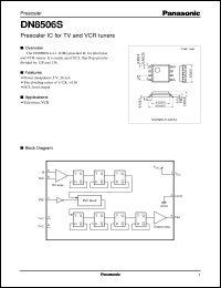 DN8506S datasheet: Prescaler IC for TV and VCR tuners DN8506S